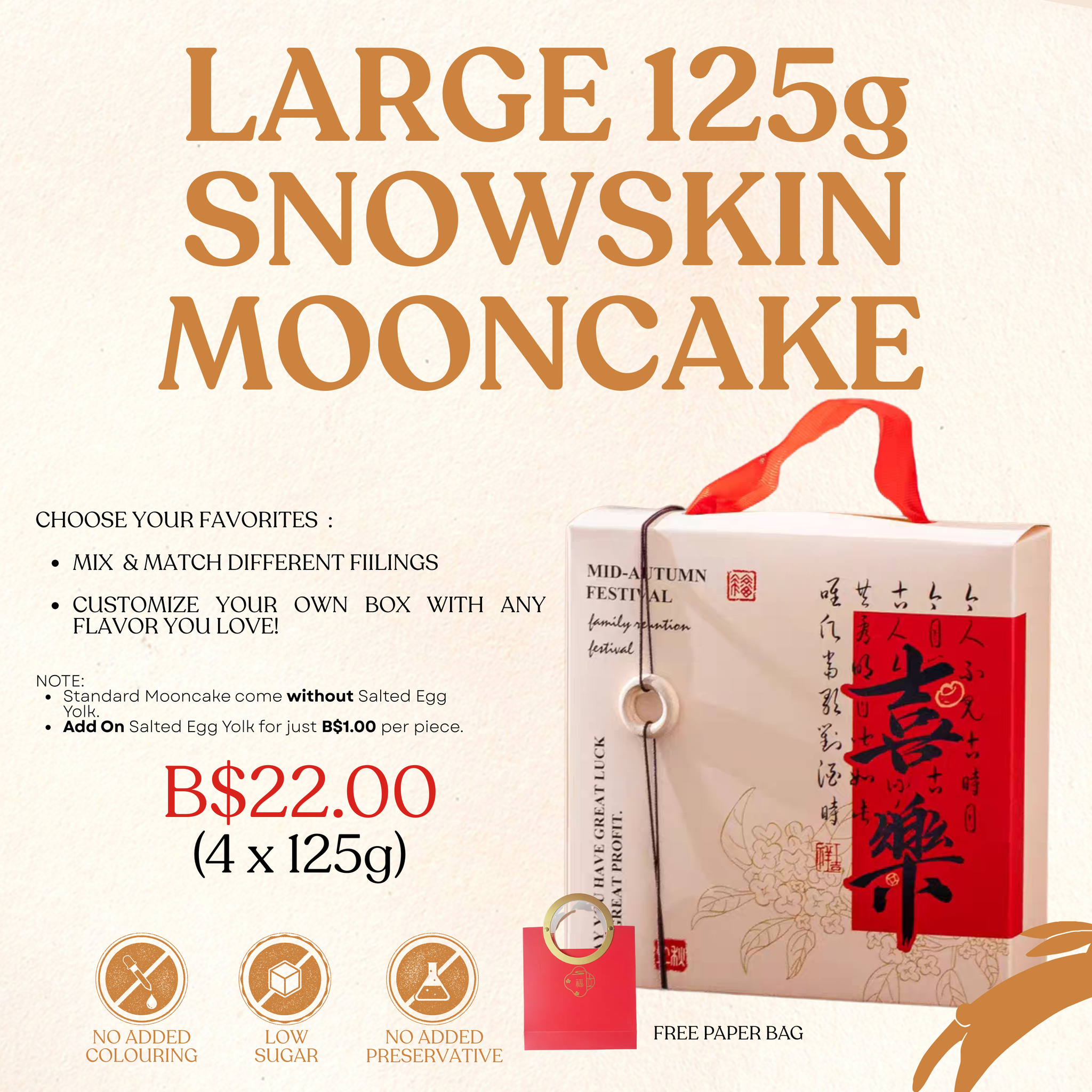 [GIFT SET] Large Snowskin Mooncake 4's (FREE 1x Paper Bag)_0