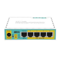 Mikrotik RouterBoard RB750UPr2 hEX PoE lite is a Small 5 Port Router, 1 USB 2.0 Port and PoE Output. Ports 2-5 can Power Other PoE Capable Devices with The Same Voltage as Applied to The Unit V2 (Pre Program with custom captive portal)