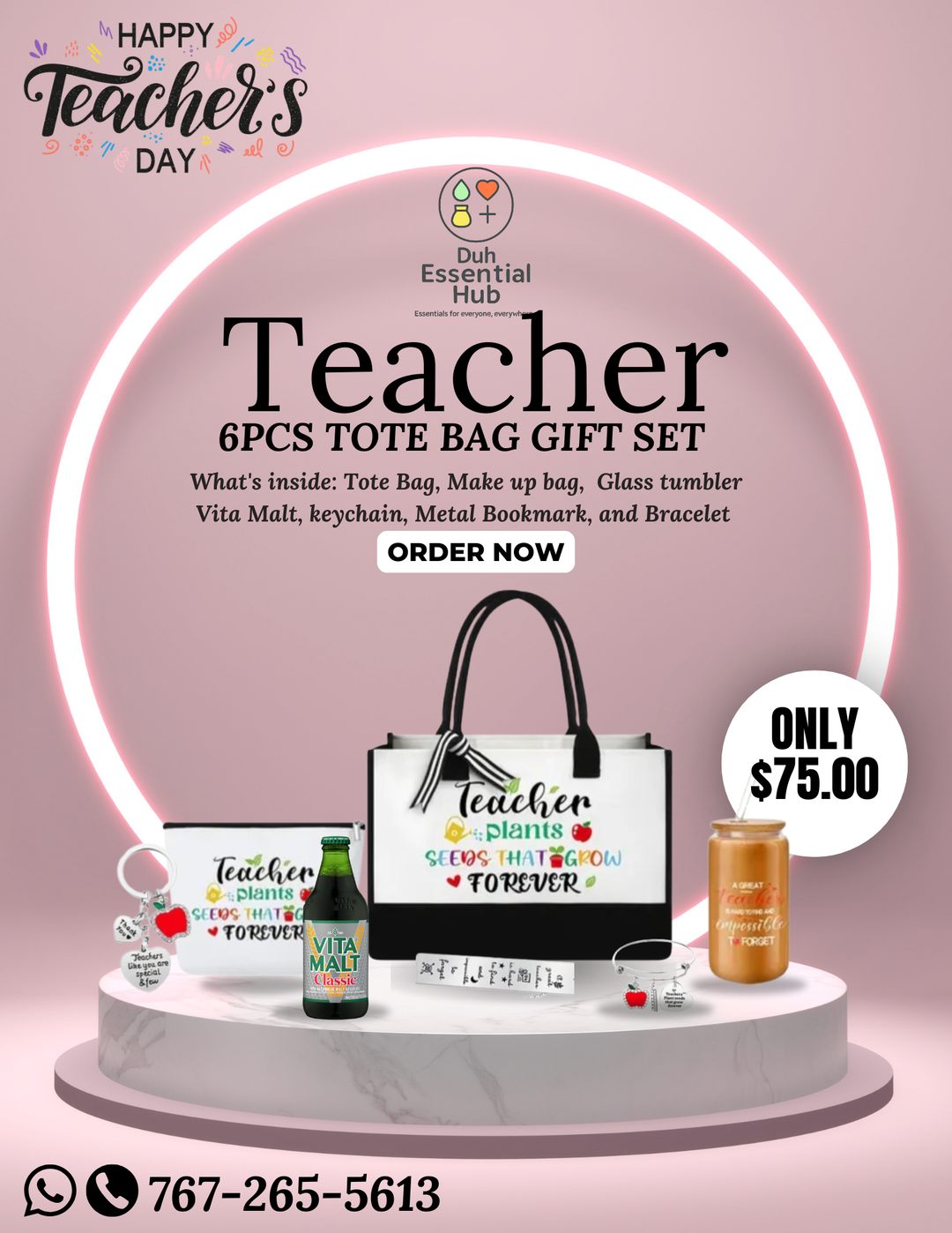 Teacher 6pcs Tote Bag
