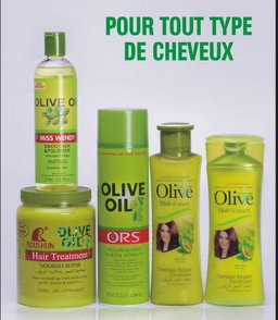Gamme Olive Oil Nourishing Sheen Spray. 