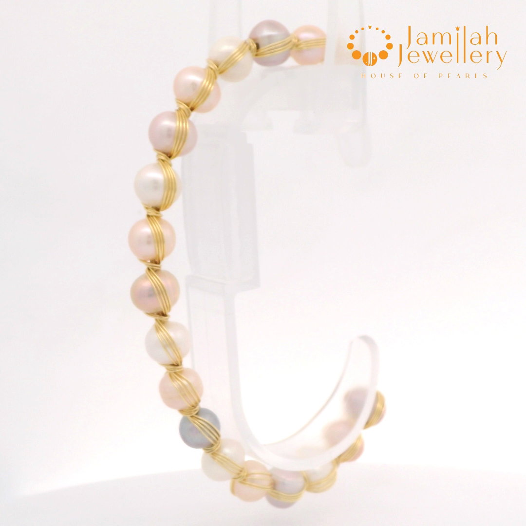 Bangle 18K Multicolour Fresh Water Pearl