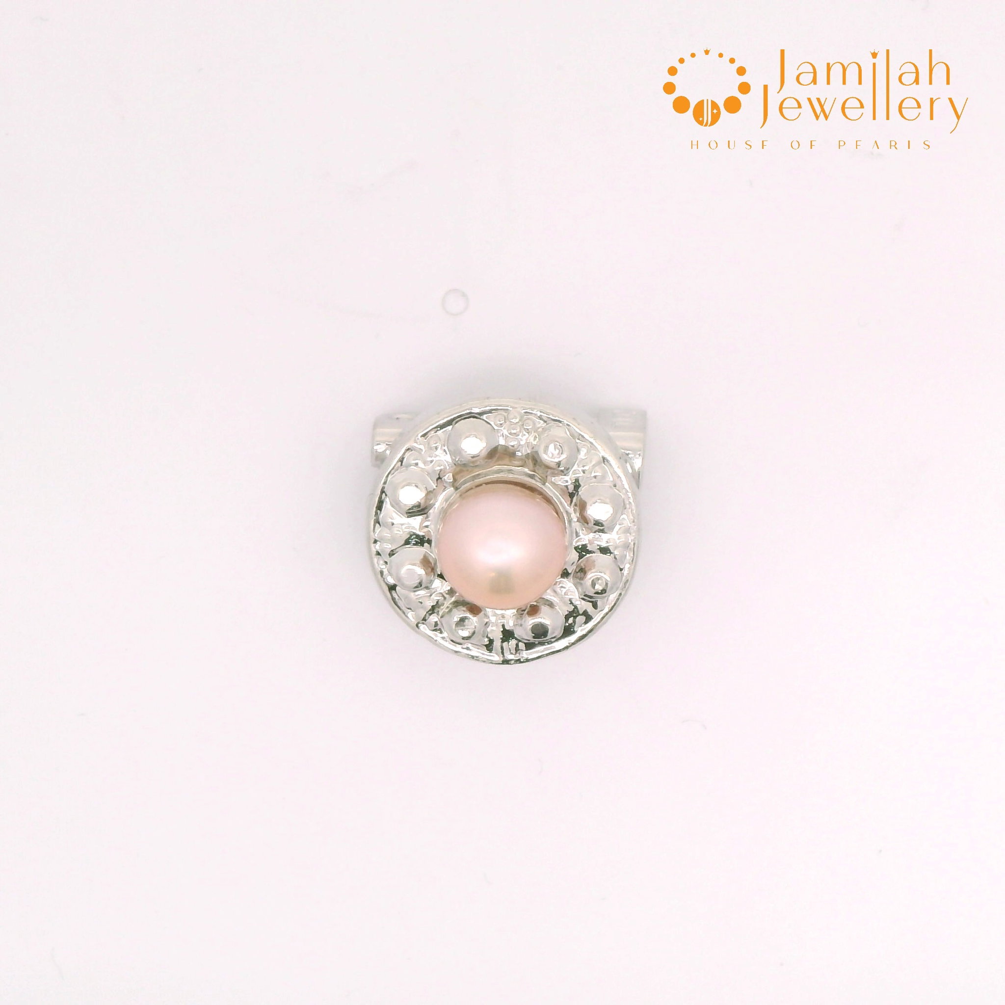 Baby Brooch Rhodium Plated Fresh Water Pearls_0