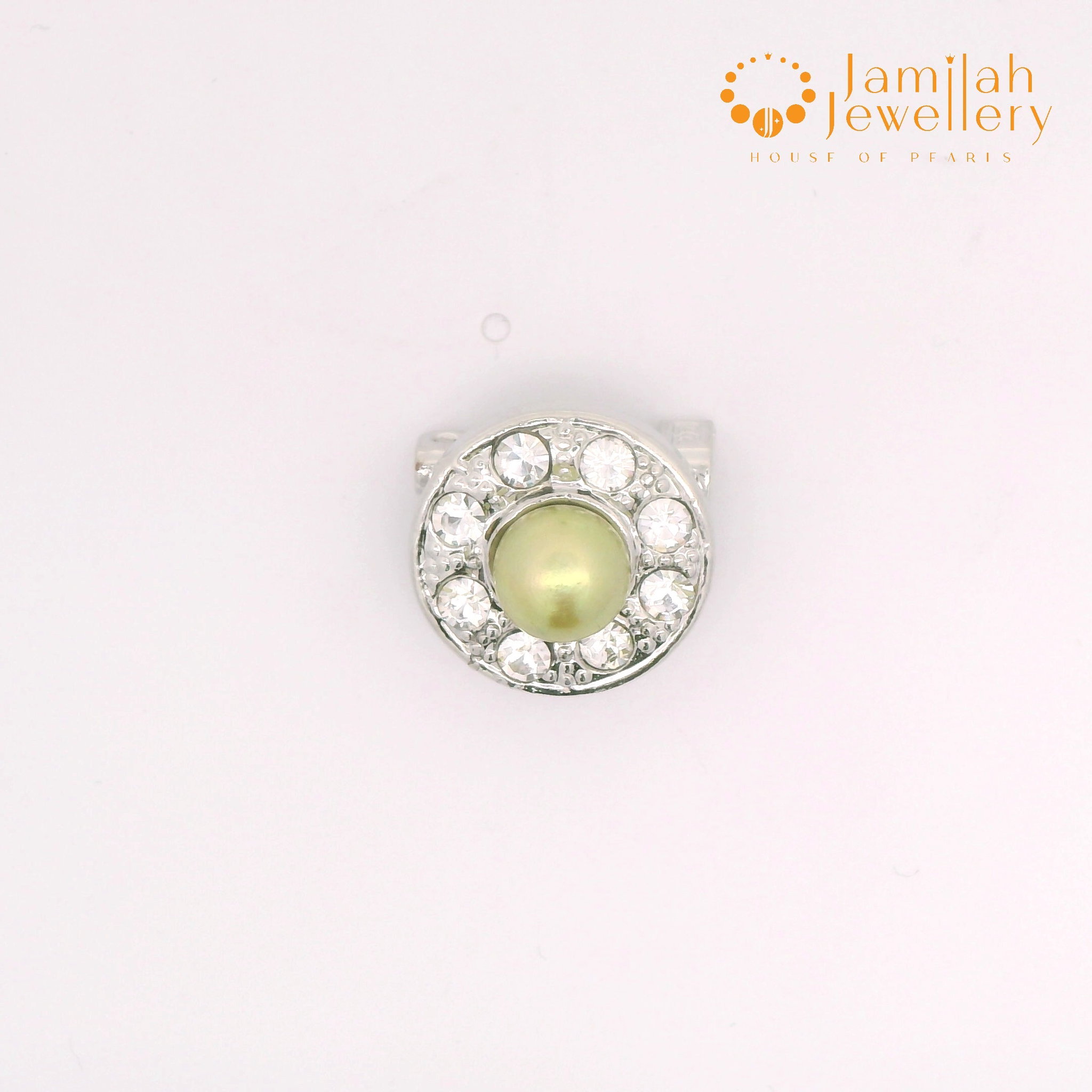 Baby Brooch Rhodium Plated Freshwater Pearls_0