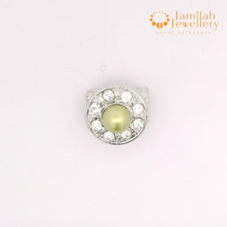 Baby Brooch Rhodium Plated Freshwater Pearls