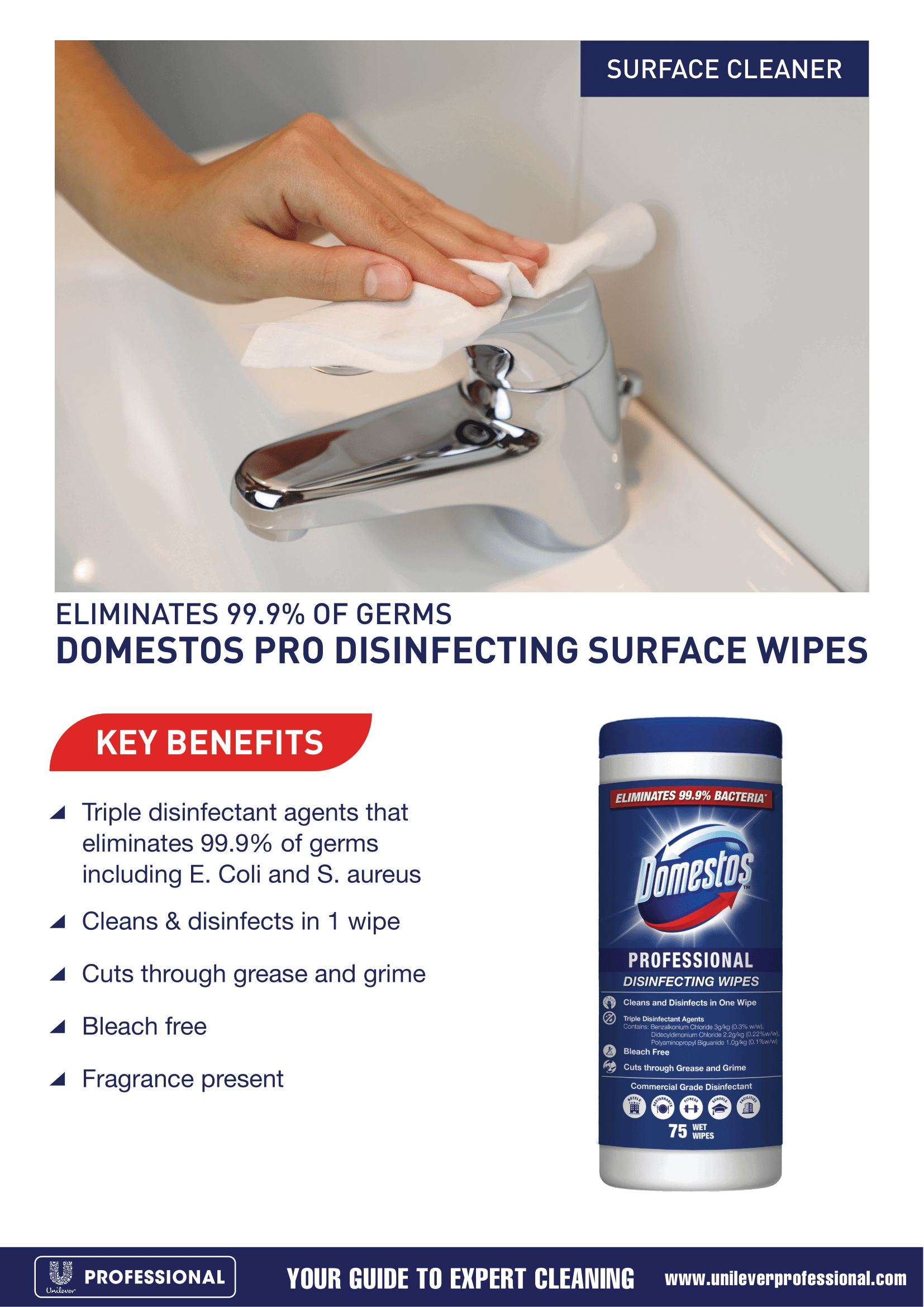 [BUNDLE DEAL] Domestos Anti-Bacterial Wipes x 2pcs_2
