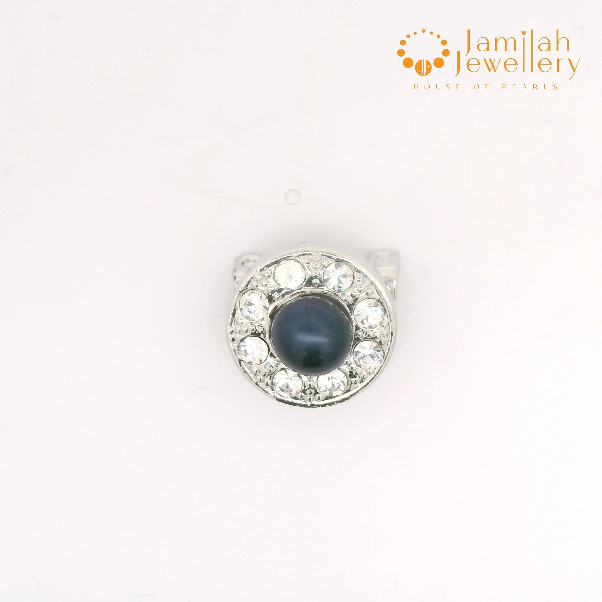 Baby Brooch Rhodium Plated Freshwater Pearls_0