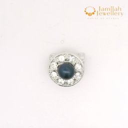 Baby Brooch Rhodium Plated Freshwater Pearls