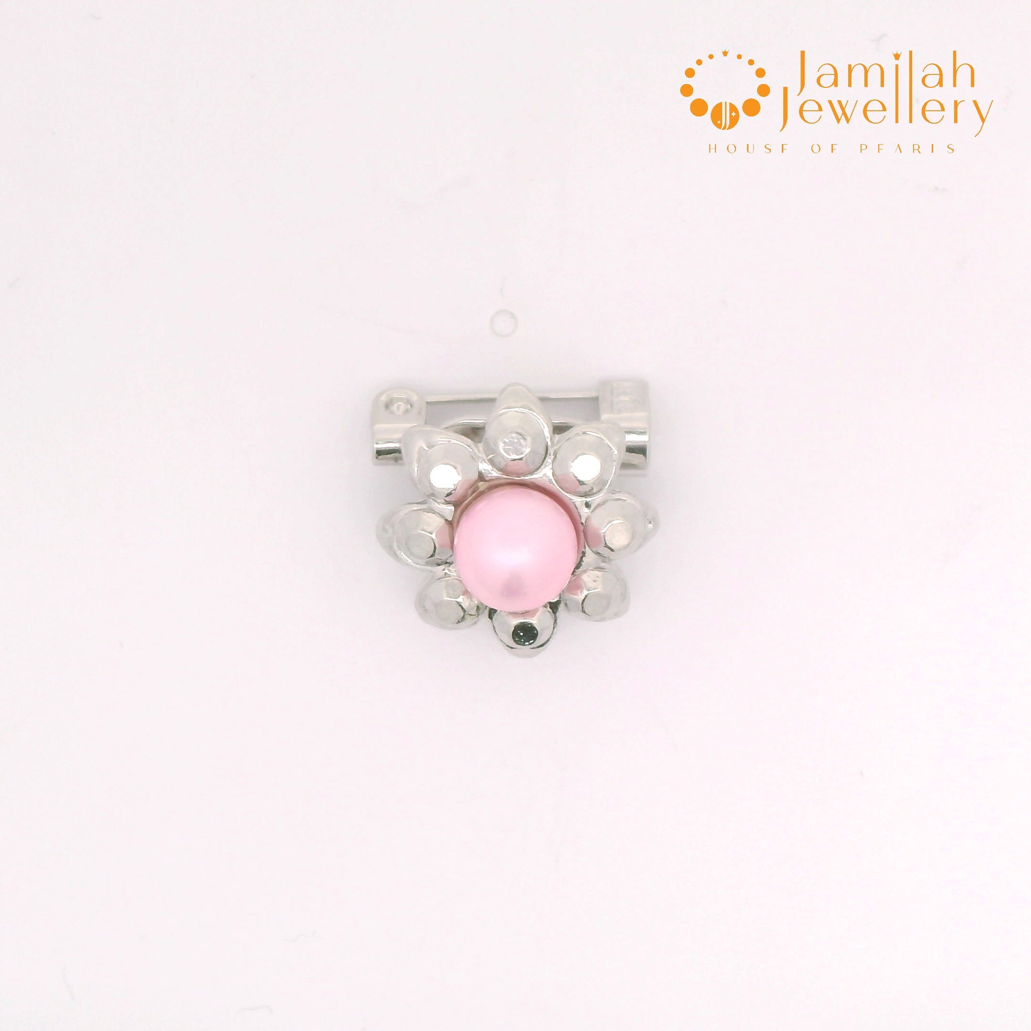 Baby Brooch Rhodium Plated Freshwater Pearls_0