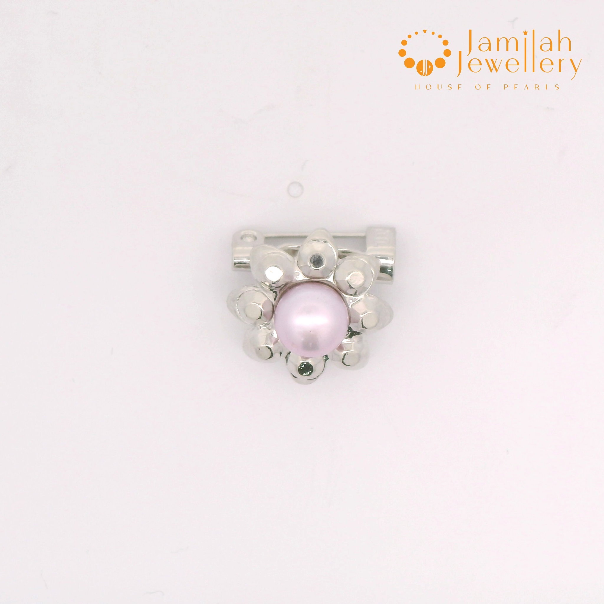 Baby Brooch Rhodium Plated Freshwater Pearls_0
