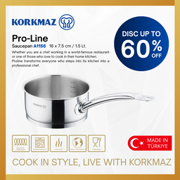 KORKMAZ SAUCEPAN PRO-LINE 16CM PANCI ANTI LENGKET PREMIUM DAN PANCI INDUKSI