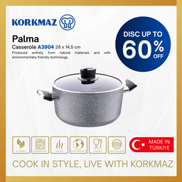 PANCI CASSEROLE KORKMAZ PALMA PANCI ANTI LENGKET PREMIUM TAHAN LAMA DAN COCOK UNTUK INDUKSI