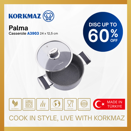 PANCI CASSEROLE KORKMAZ PALMA PANCI ANTI LENGKET PREMIUM TAHAN LAMA DAN COCOK UNTUK INDUKSI