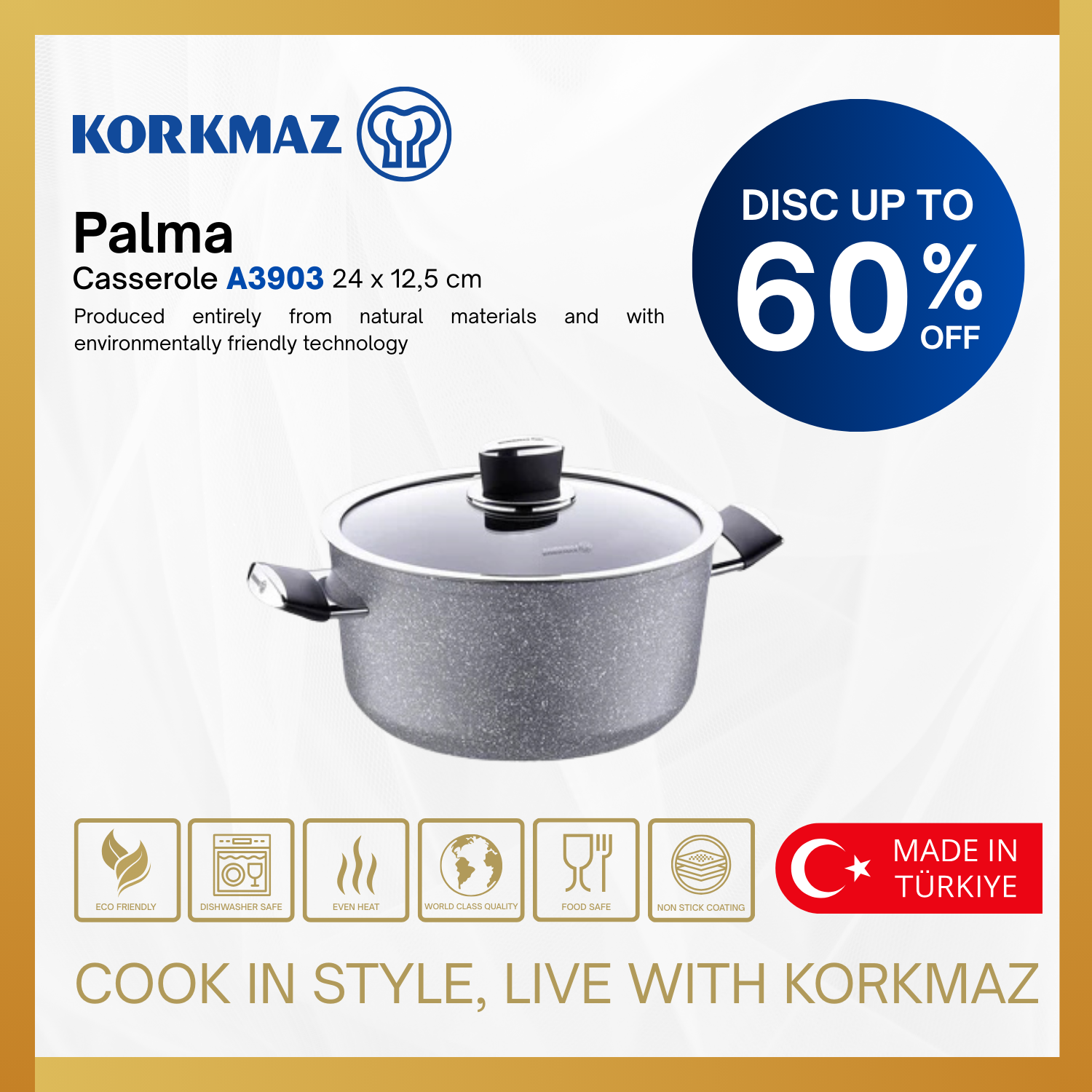 PANCI CASSEROLE KORKMAZ PALMA PANCI ANTI LENGKET PREMIUM TAHAN LAMA DAN COCOK UNTUK INDUKSI_2