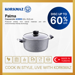 PANCI CASSEROLE KORKMAZ PALMA PANCI ANTI LENGKET PREMIUM TAHAN LAMA DAN COCOK UNTUK INDUKSI