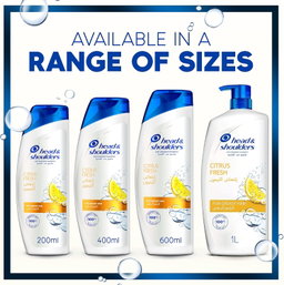 Head & Shoulders citrus fresh anti dandruff shampoo, oil control of greasy hair