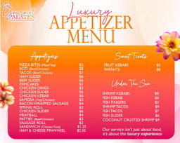 LIXURY APPETIZER MENU