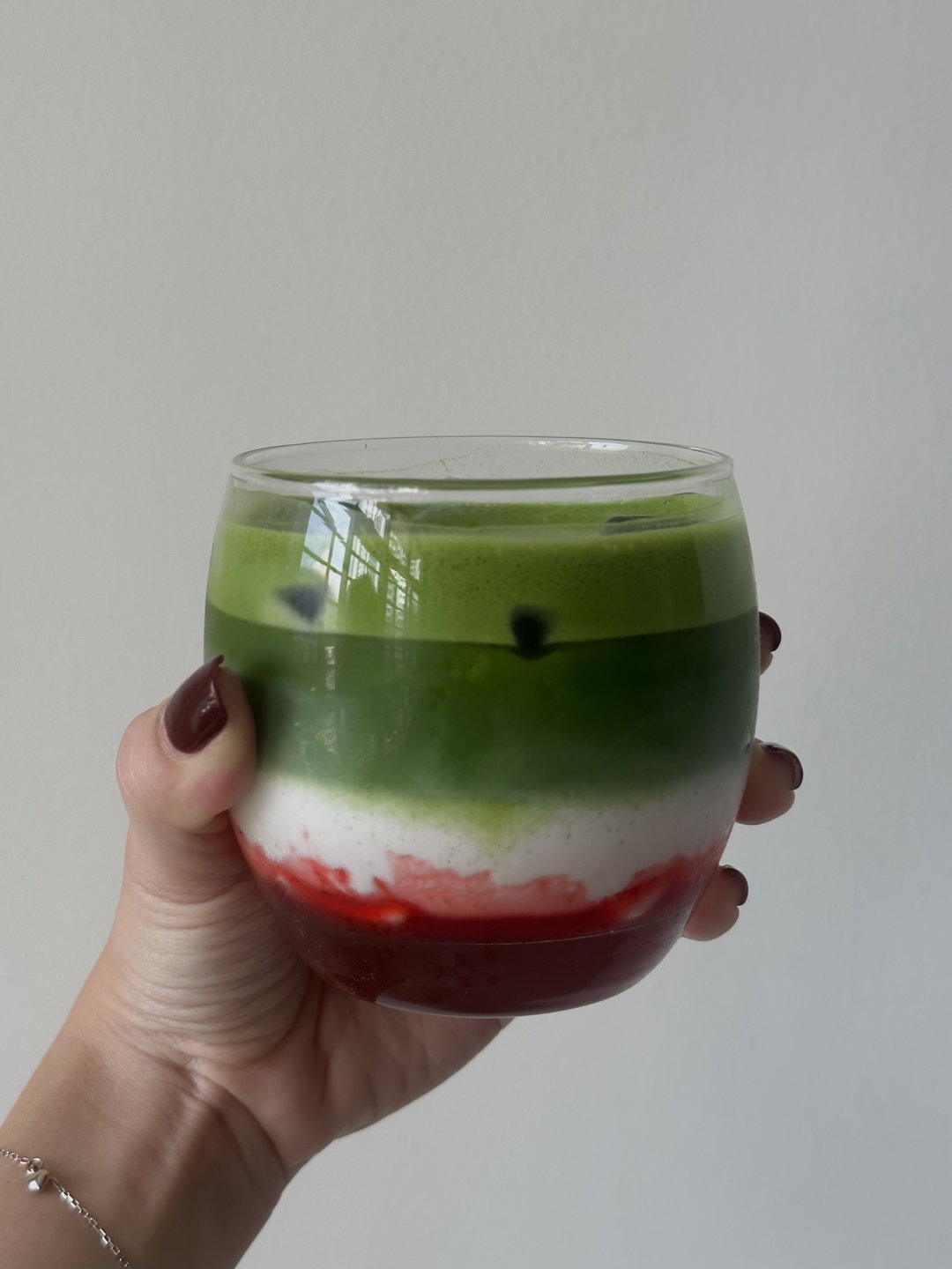 Iced Matcha Strawberry Latte