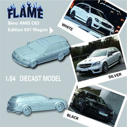 FLAME MODEL 1/64 MERCEDES W204 C63 FL EDITION 507 WAGON