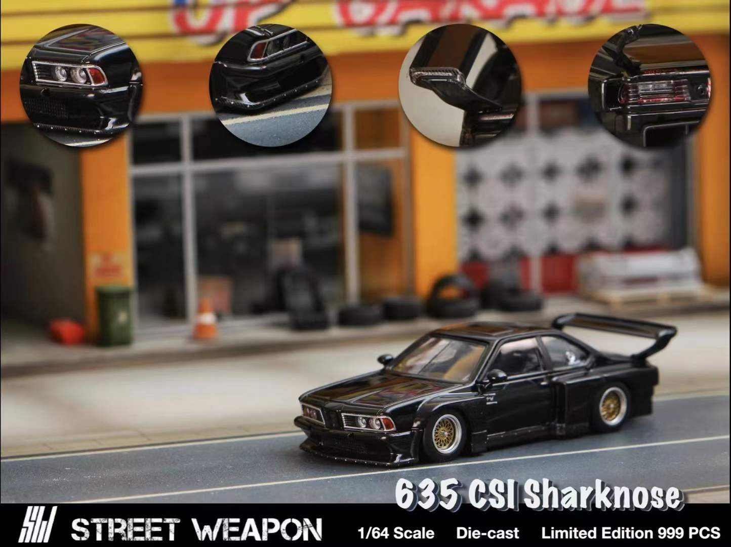 STREET WEAPON BMW 635Ci SHARKNOSE - BLACK