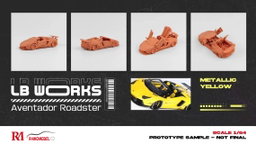 RHINO MODEL 1/64 LAMBORGHINI AVENTADOR ROADSTER LP700 LBWK