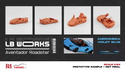 RHINO MODEL 1/64 LAMBORGHINI AVENTADOR ROADSTER LP700 LBWK