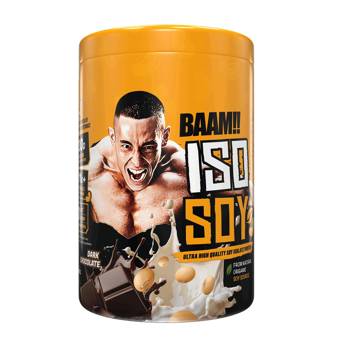 BAAM!!™ ISO-SOY Plant Protein Isolate (1lb / 0.45kg) | 30g Soy Isolate Protein • Vegan • Lactose-Free • Lab-Tested Premium Plant Protein [VX]_19