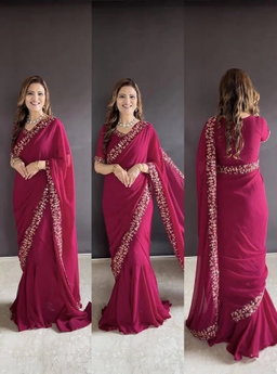 Georgette Anarkili Saree