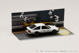 HOBBY JAPAN MODEL 1/64 TOYOTA SPRINTER TRUENO AE86 / INITIAL-D TAKUMI FUJIWARA VS KEISUKE TAKAHASHI (BLISTER PACK)