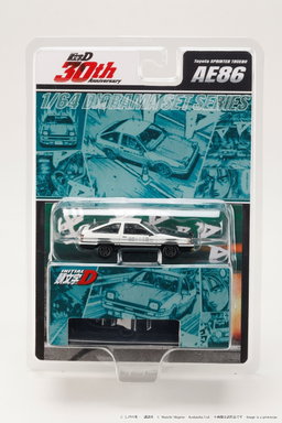 HOBBY JAPAN MODEL 1/64 TOYOTA SPRINTER TRUENO AE86 / INITIAL-D TAKUMI FUJIWARA VS TOMOYUKI TACHI (BLISTER PACK)