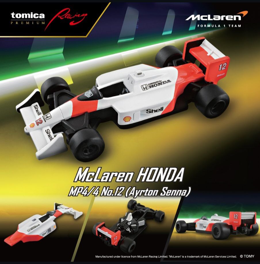 TOMICA PREMIUM MODEL 1/64 MCLAREN HONDA MP4/4 - NO.4 AYRTON SENNA