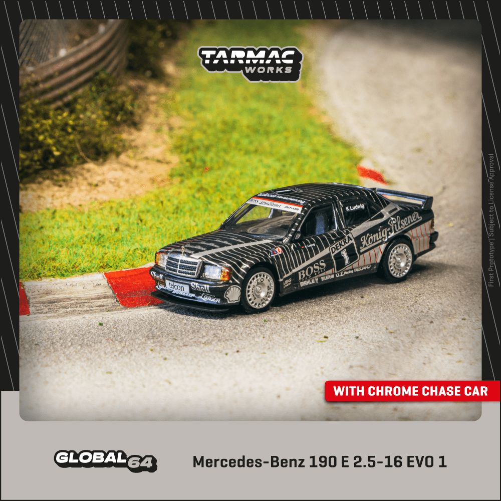 TARMAC WORKS MODEL 1/64 MERCEDES-BENZ 190 E 2.5-16 EVO 1 DTM 1989 KLAUS LUDWIG_0