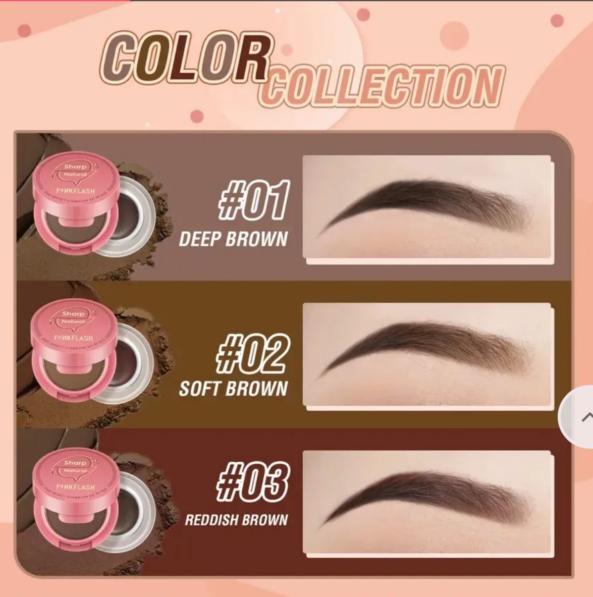 Eyebrow gel & powder kit بنك فلاش كت جل حاجب_2
