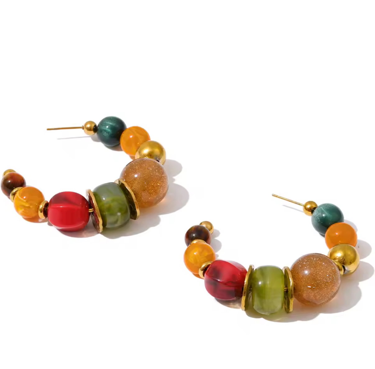 Resin beads earrings_0