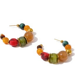 Resin beads earrings