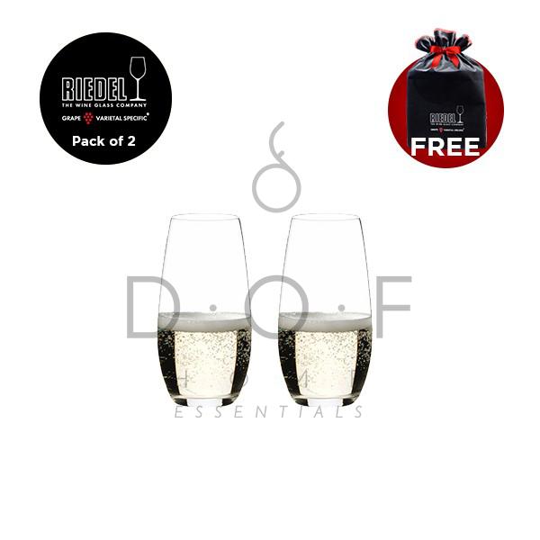 GELAS WHITE WINE RIEDEL O WINE TUMBLER CHAMPAGNE GLASS PACK OF 2 PCS_0