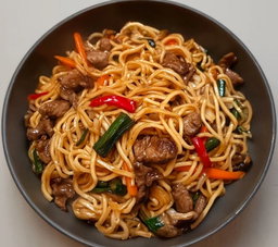 Nouilles sautées avec légumes