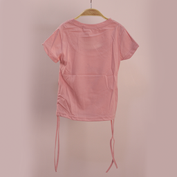 Pink Kid’s Top with Cute Kitten Print K2