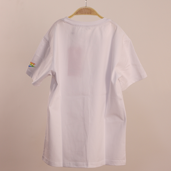 Kid’s White Cotton T-shirt K7_1