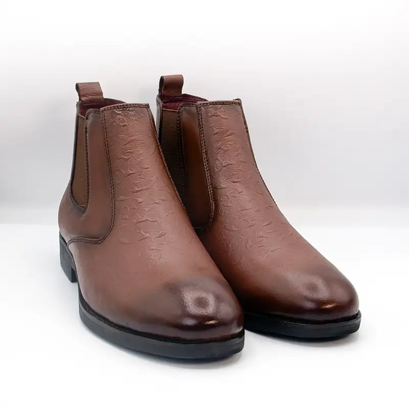 Men’s Brown 100% Genuine Leather Chelsea Boots GS93_1