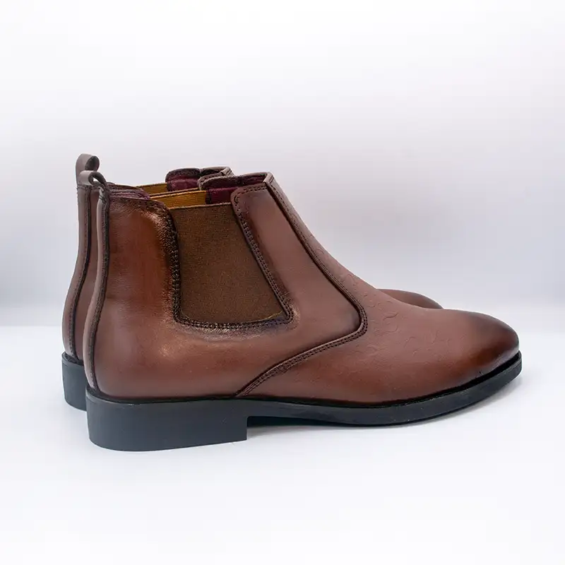 Men’s Brown 100% Genuine Leather Chelsea Boots GS93_3