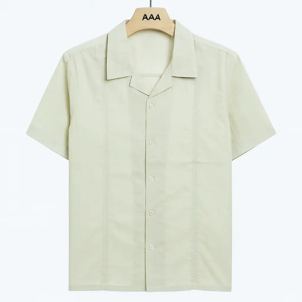 Casual Off-White Collar Linen Shirt for Men GC20_0