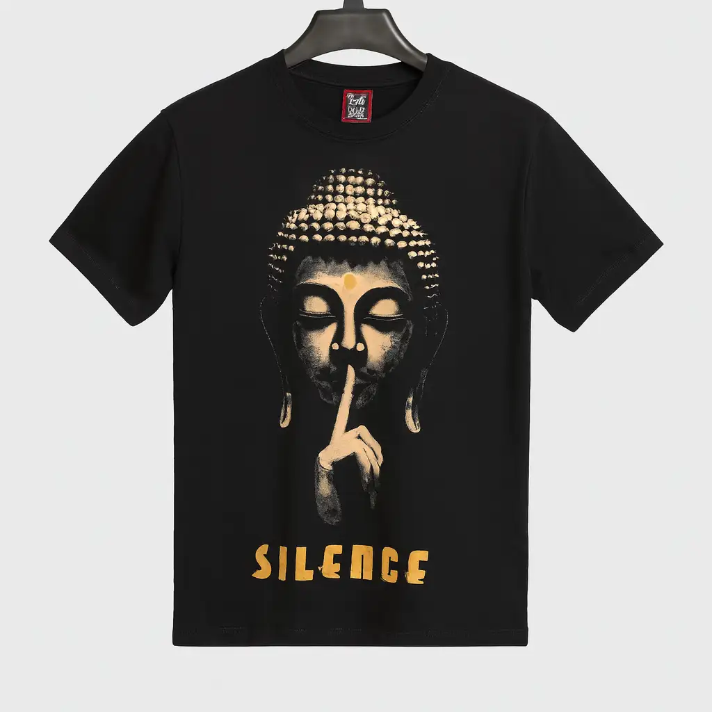 Buddha Head Pattern Cotton Tee GC21_0