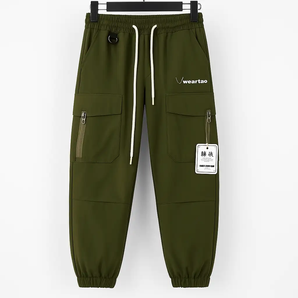 Men’s Army Green Drawstring Cargo Pants GC28_0