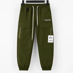 Men’s Army Green Drawstring Cargo Pants GC28