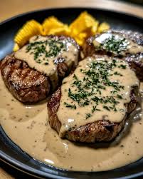 Steak de boeuf à la crème fraîche