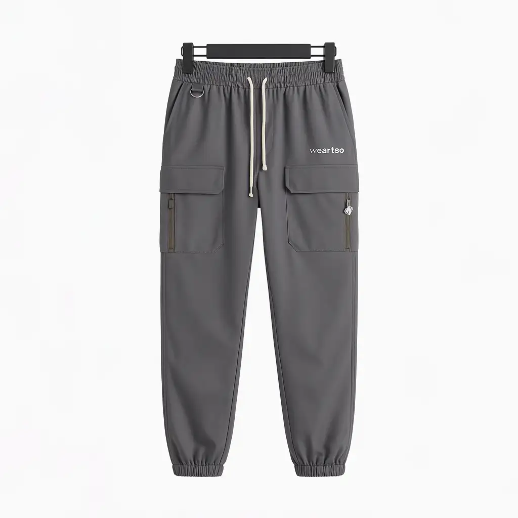 Men’s Dark Gray Drawstring Cargo Pants GC30