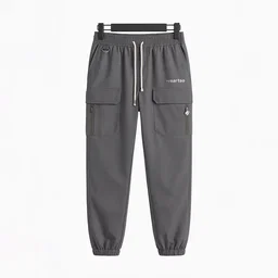 Men’s Dark Gray Drawstring Cargo Pants GC30