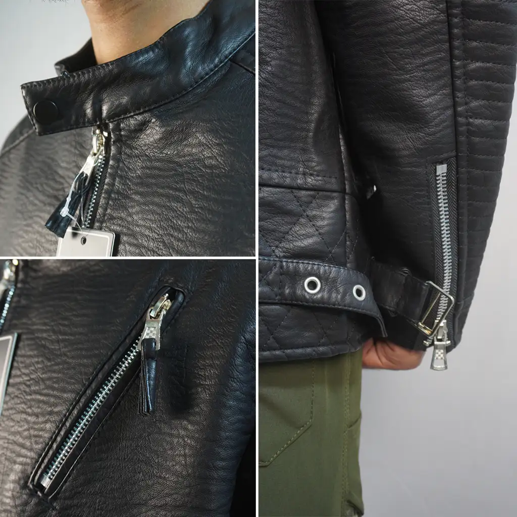 Men’s Black Leather Jacket GC38_2