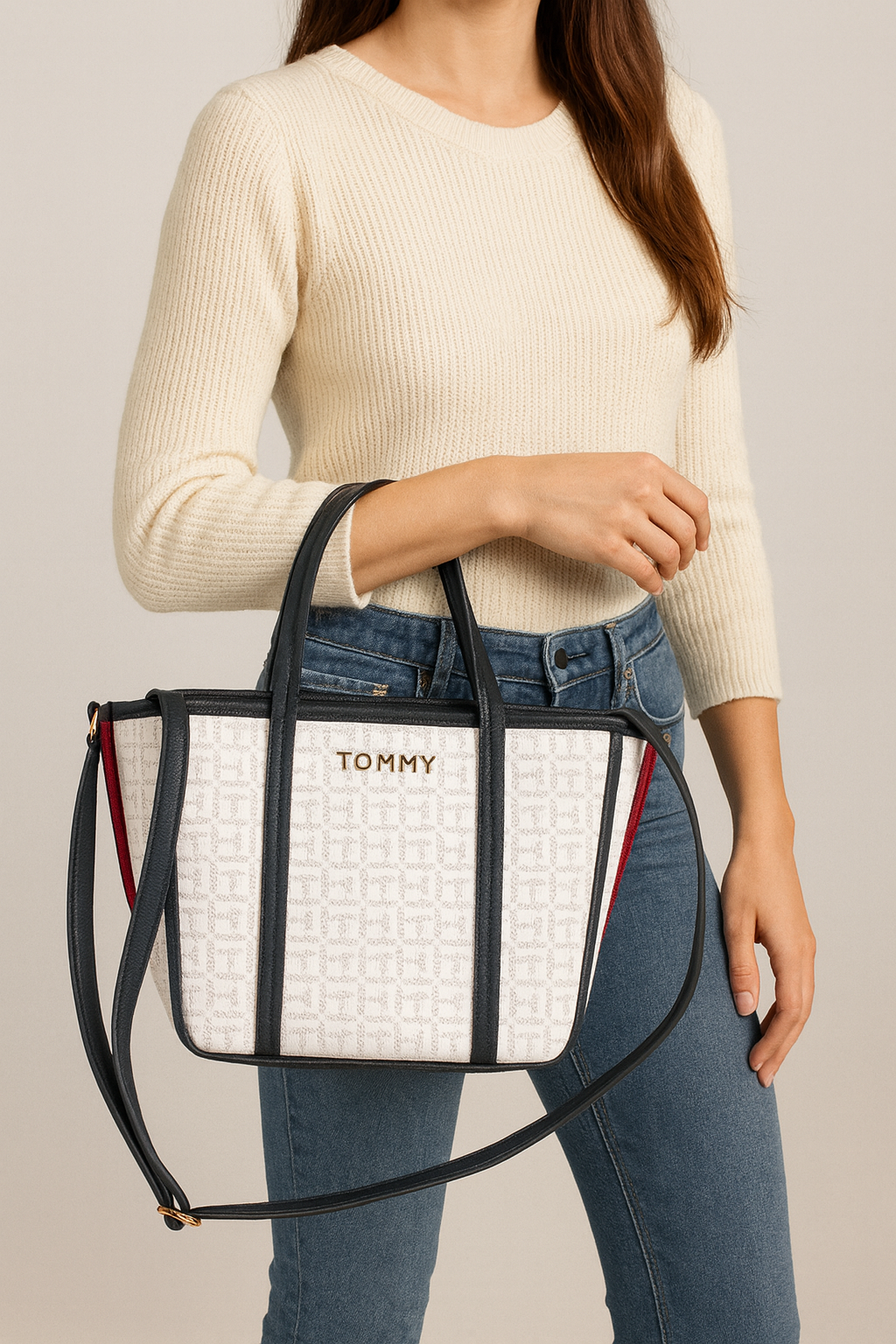 Cartera Tommy Hilfiger Tricolor con Correa Larga_0