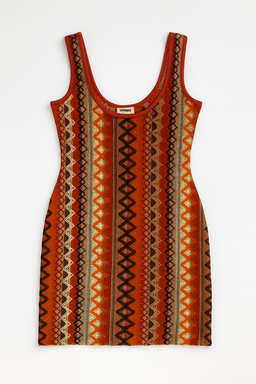 Vestido Dereck Heart Corto Multicolor Estilo Étnico - Size M